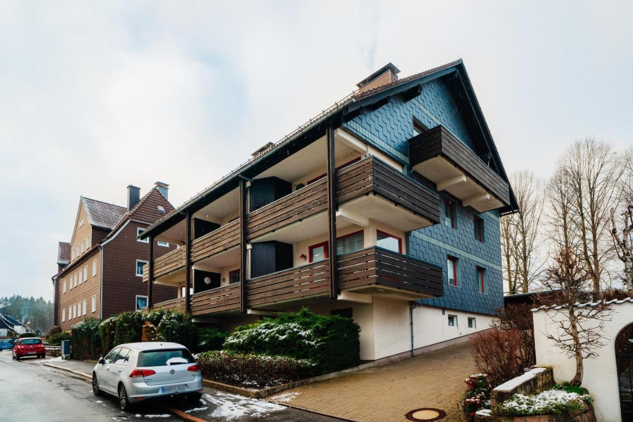 Grosse Wohnung - Boxspring - Rodelwiese - Balkon - 4 Personen Braunlage Bagian luar foto